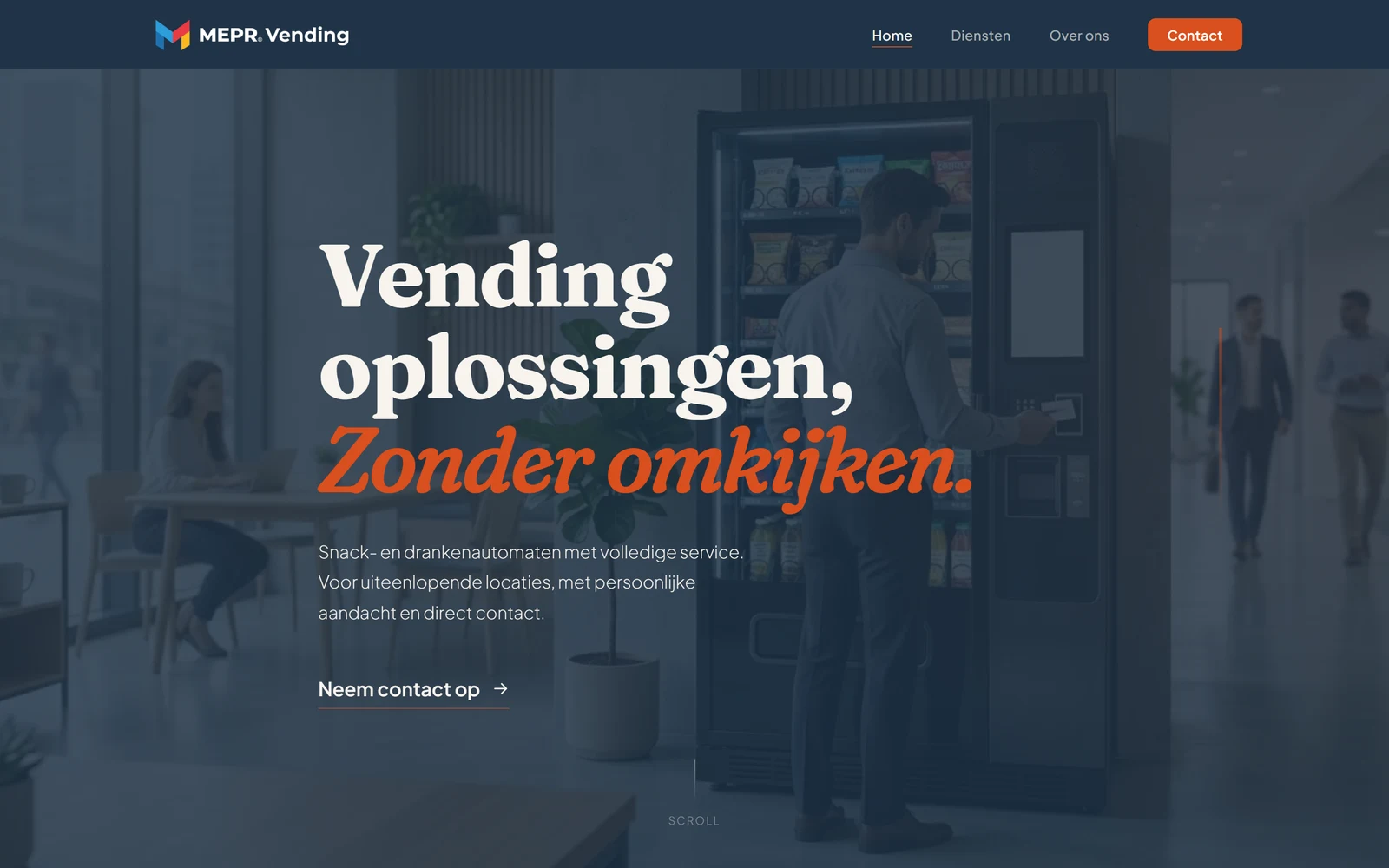 Mepr Vending website screenshot