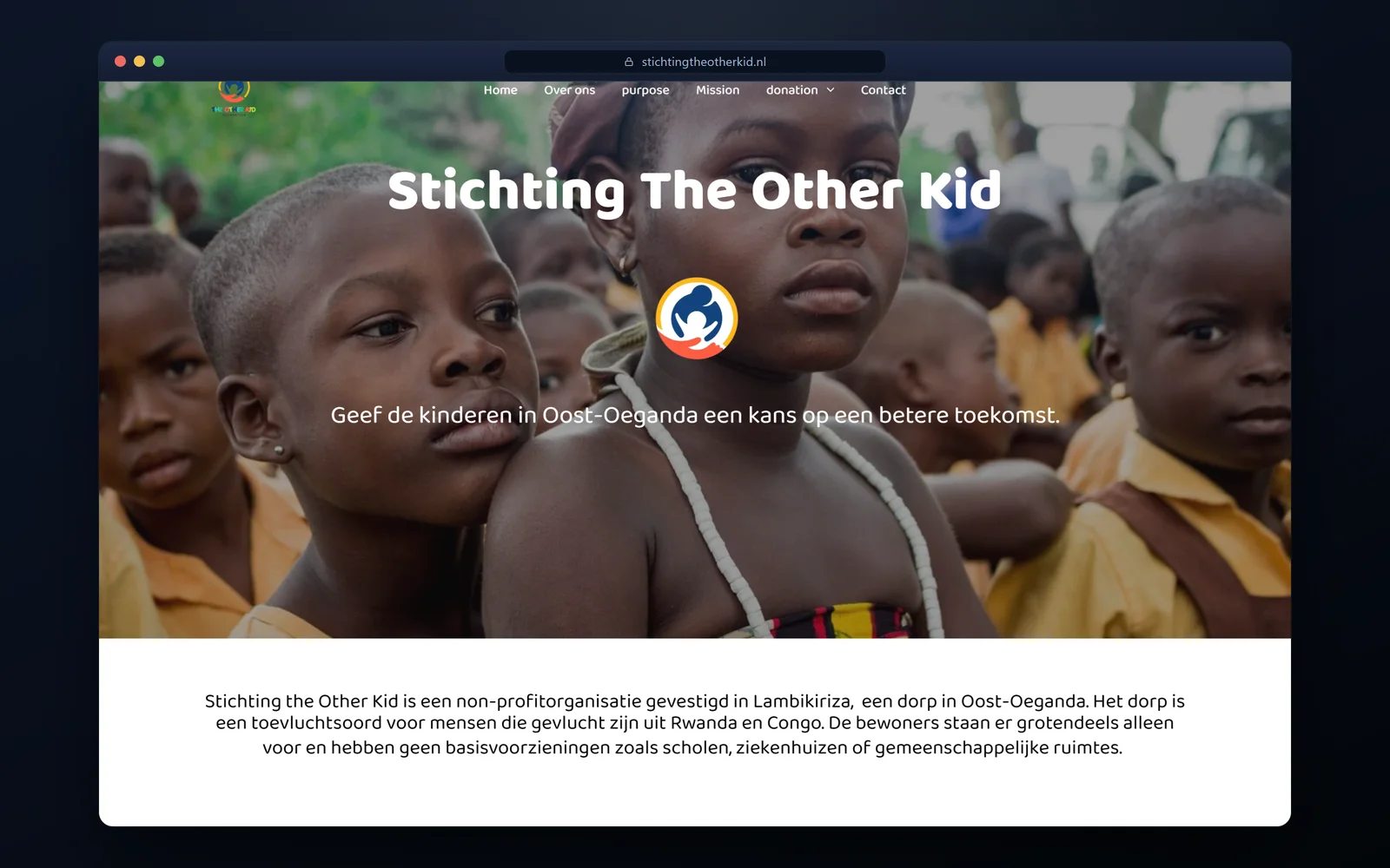 Oude WordPress-homepage