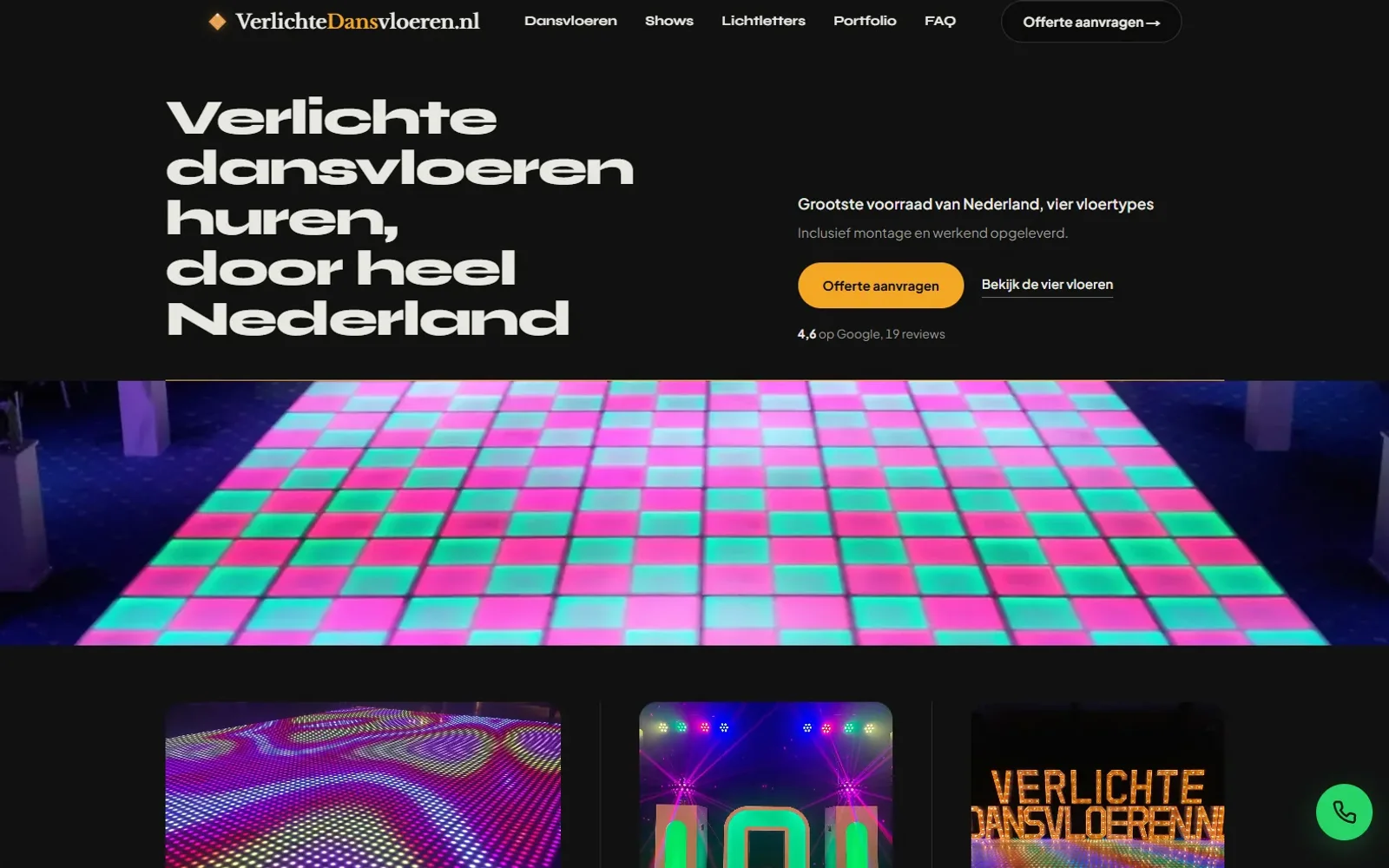 Verlichte Dansvloeren website